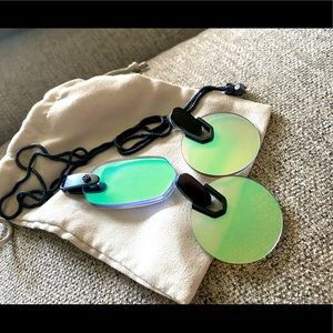 Reid Necklace & Didi Earrings in Navy Gunmetal